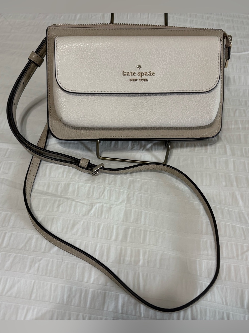 Kate Spade Leilo Colorblock Pebbled Leather Crossbody/Clutch